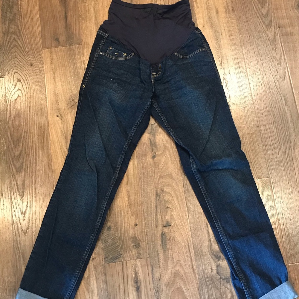 Full Panel Cuffed Maternity Jeans